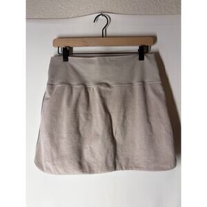 Offline Aerie Skort Terry Cloth Lined Stretch w Pockets Size Medium Tan